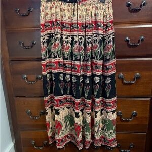 Bohemian Elephant Print Skirt - Multicolor